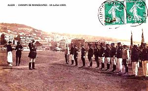 ALGER - CHAMP DE MANOEUVRES - 14 JUILLET 1909